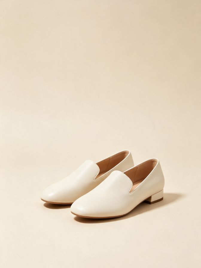 Slip-On Low Heel Loafers